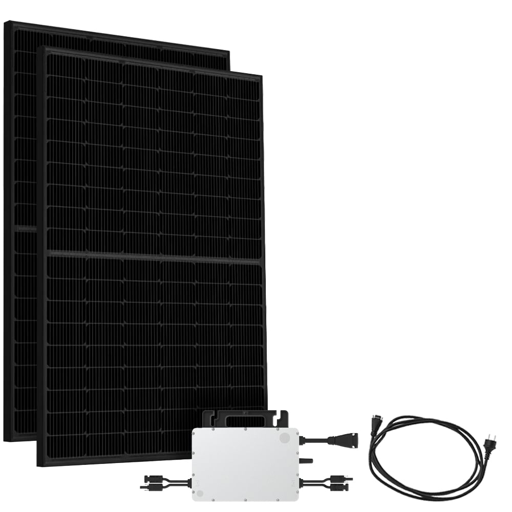 Φωτοβολταϊκό Μπαλκονιού 900W — Full Black Bifacial Panels 2×450W - WiFi