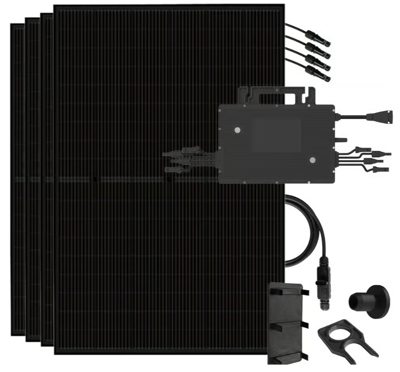 Σύστημα 1800W — Full Black Bifacial 4×450W panels - WiFi